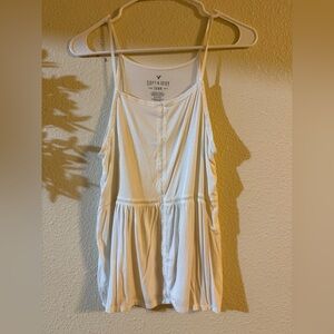 American Eagle Outfitters Cream Tank Top